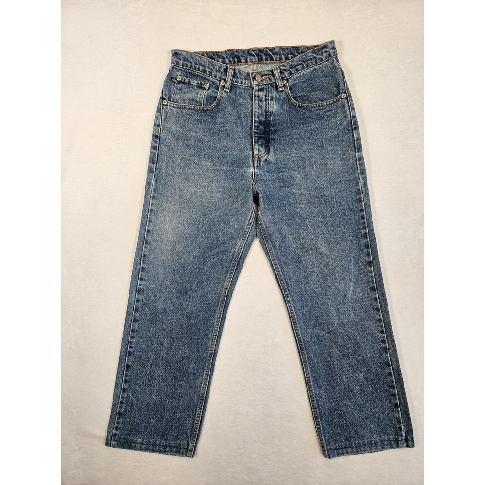 Vintage Polo Jeans Co Ralph Lauren Jeans Women 10 Blue Denim Straight Loose‎ Fit